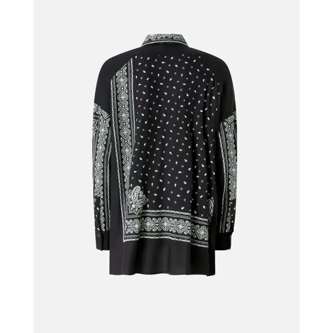 Asymmetrical Shirt with Bandana Print