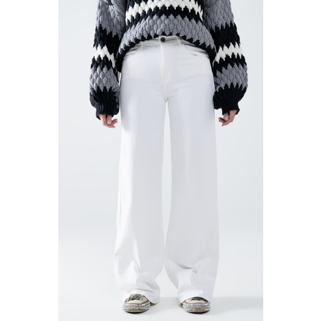Wide Leg High Rise Pants