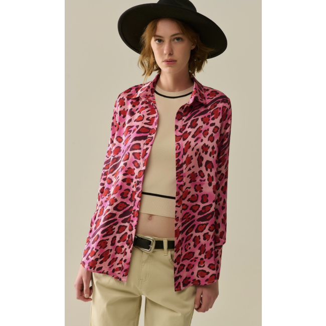 Leopard Print Buttoned Shirt