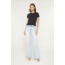 High Rise Flared Hidden Button Jeans