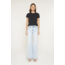 High Rise Flared Hidden Button Jeans