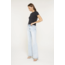 High Rise Flared Hidden Button Jeans