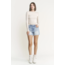 High Rise Frayed Hem Shorts
