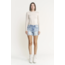 High Rise Frayed Hem Shorts