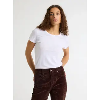 Majestic Linen Elastane Short Sleeve Crew Top