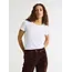 Linen Elastane Short Sleeve Crew Top