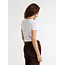 Linen Elastane Short Sleeve Crew Top