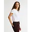 Linen Elastane Short Sleeve Crew Top