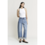 High Rise Barrel- Leg Detailing Cuffed Hem