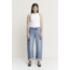 High Rise Barrel- Leg Detailing Cuffed Hem