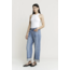 High Rise Barrel- Leg Detailing Cuffed Hem