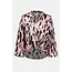 Satin Animal Print Draped Top