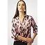 Satin Animal Print Draped Top