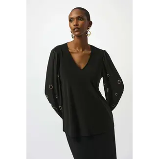 Joseph Ribkoff Silky Knit & Georgette Top