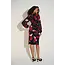 Silky Knit & Chiffon Floral Sheath Dress