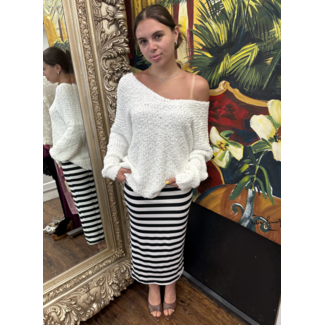 SeeSaw Private Label Openwork Pullover Knit Sweater