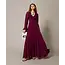 Capri' long dress in georgette with ruffles