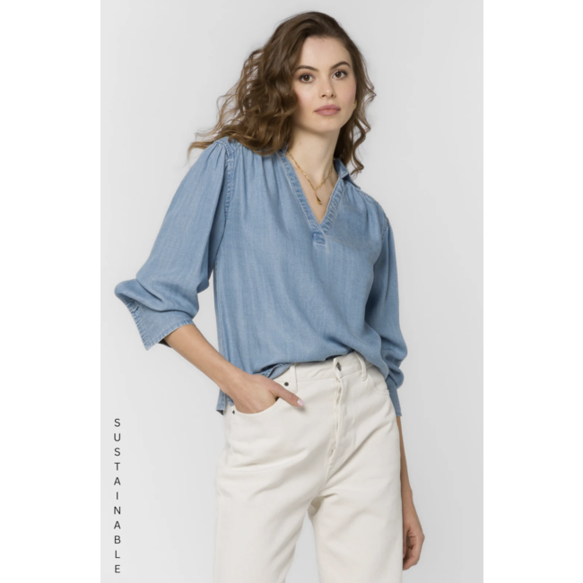 Long Sleeve V Neck Top