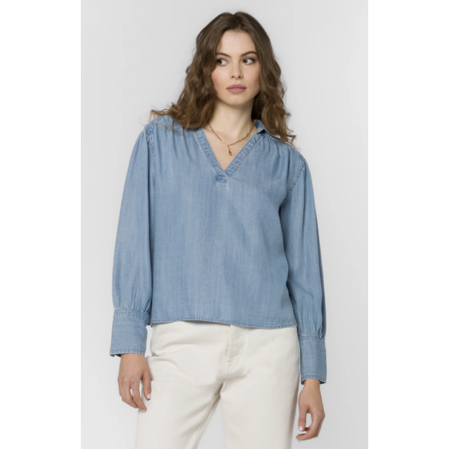 Long Sleeve V Neck Top