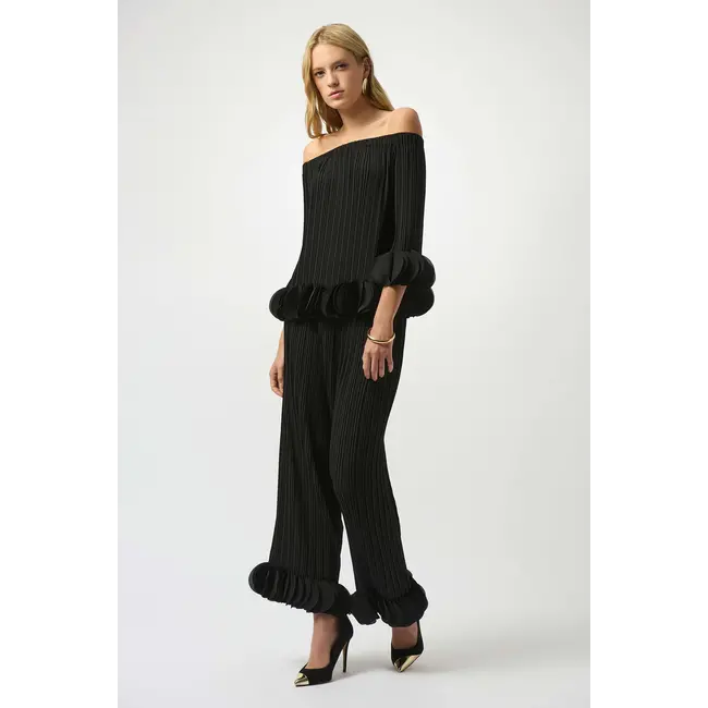 Georgette Off Shoulder Pleated Top