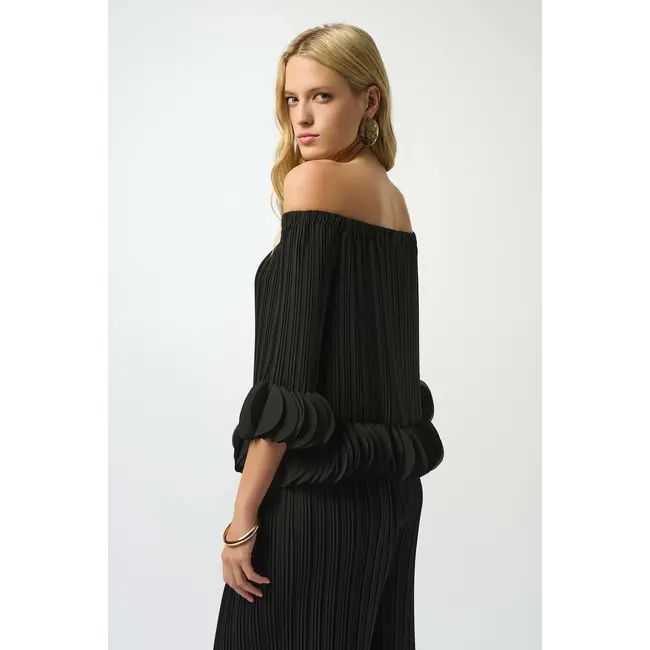 Georgette Off Shoulder Pleated Top