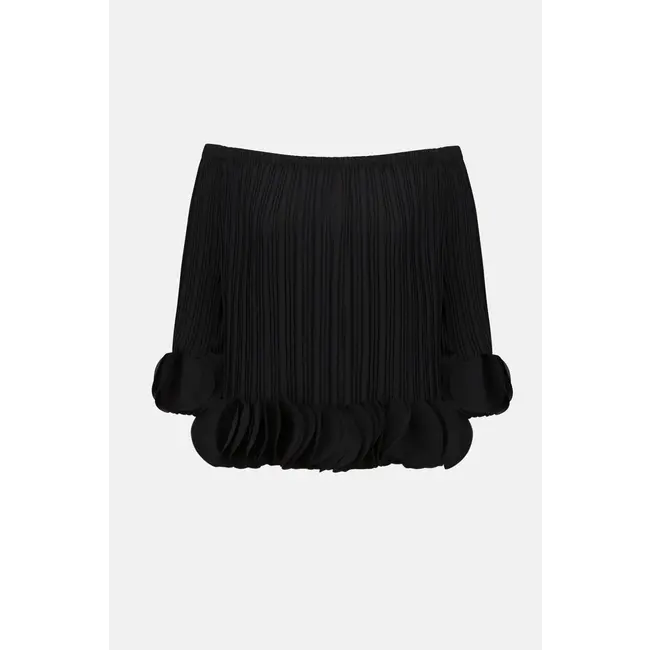 Georgette Off Shoulder Pleated Top