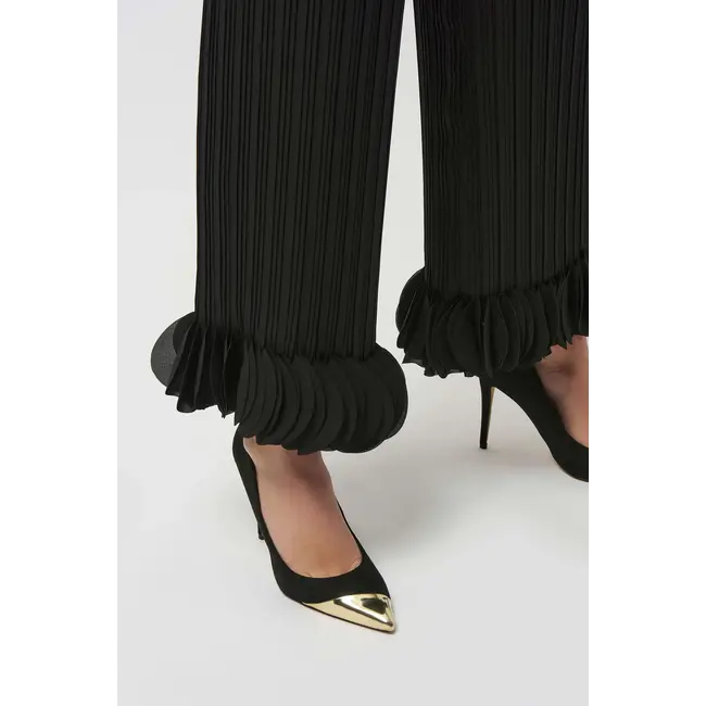 Georgette Wide Leg Pleated Pants