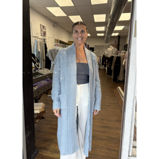 Maria Pavan Long Flower Cardigan