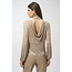 Foiled Knit Mock Neck Fitted Top