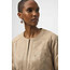 Foiled Faux Suede Diamond Quilt Studded Jacket