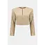 Foiled Faux Suede Diamond Quilt Studded Jacket