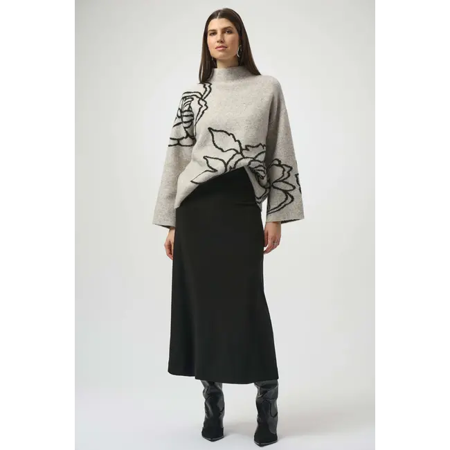 Sweater Knit Floral Print Pullover