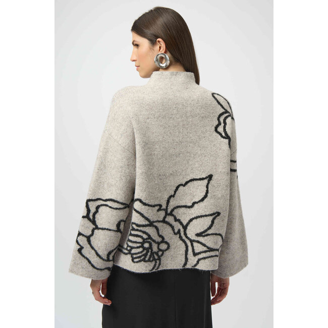 Sweater Knit Floral Print Pullover