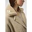 Feather Yarn and Faux Fur Sweater Coat
