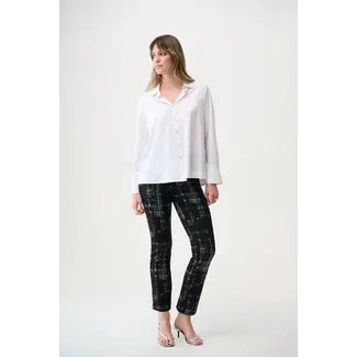 Joseph Ribkoff Stretch Poplin Button-Front Blouse