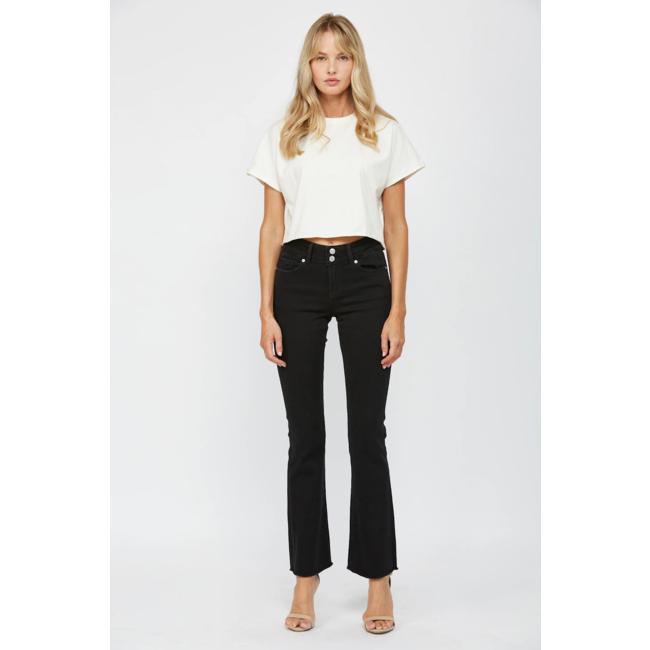 Mid Rise Slim Boot Cut Jean