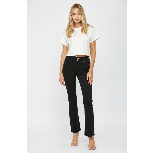 Mid Rise Slim Boot Cut Jean