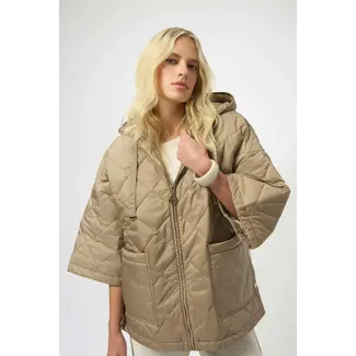Joseph Ribkoff Woven Diamond Quilt Hooded Jacket