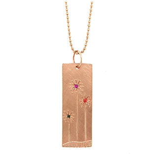 Julez Bryant Gika Rose Gold Sapphire Flower