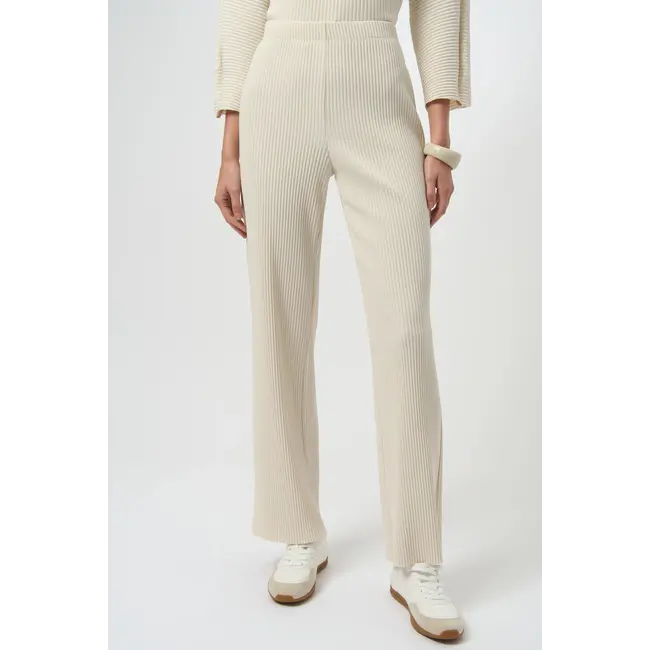 Pleated Scuba Crepe Wide-Leg Pants