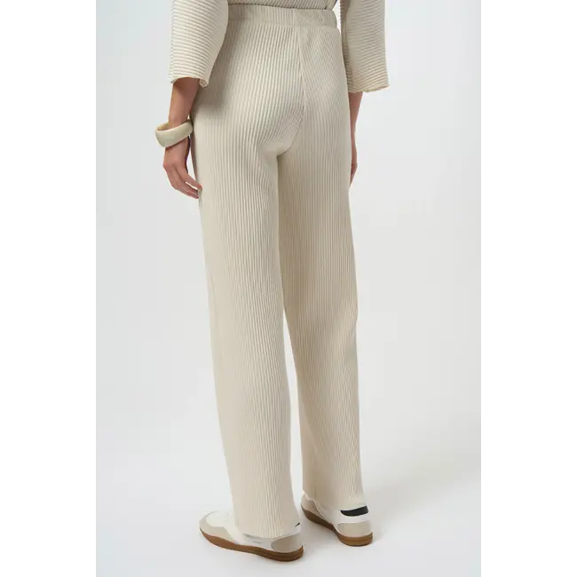 Pleated Scuba Crepe Wide-Leg Pants