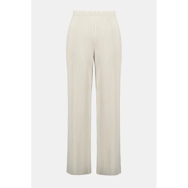 Pleated Scuba Crepe Wide-Leg Pants