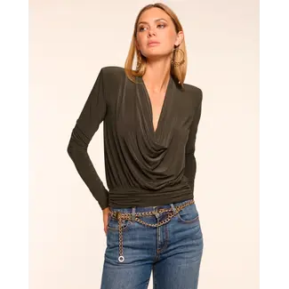 Ramy Brook Eden Jersey Cowl Neck Top