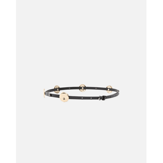Pinko 1cm Slim Belt with Shiny Plaques
