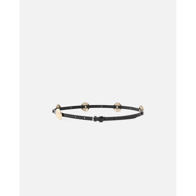 1cm Slim Belt with Shiny Plaques