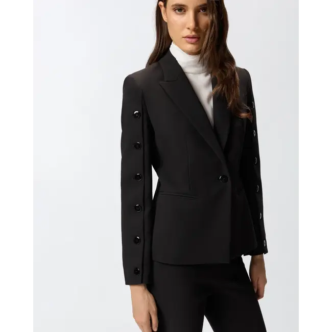 Blazer with Buttoned Sleeves