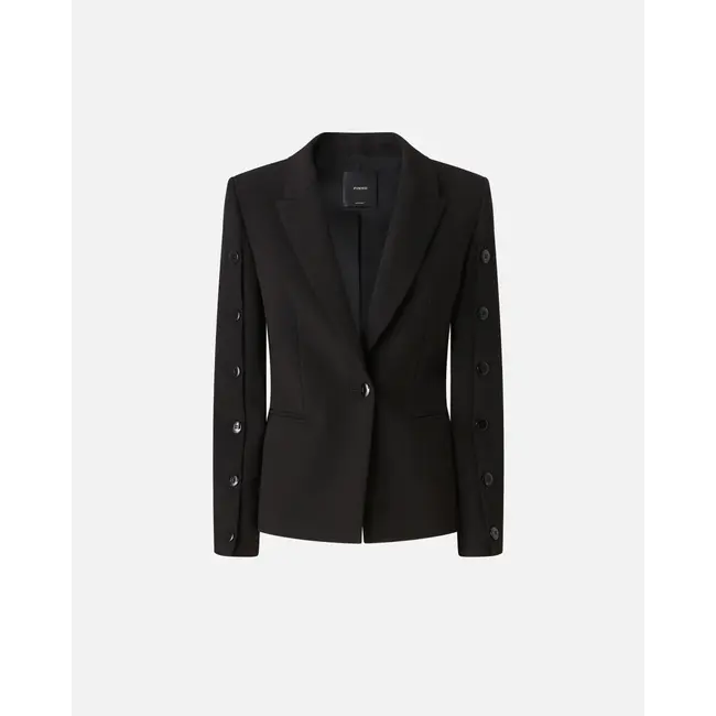 Blazer with Buttoned Sleeves