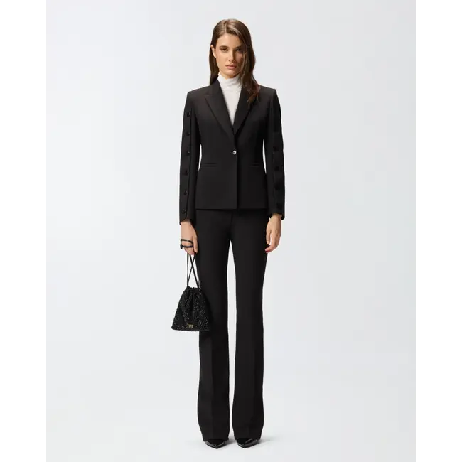 Blazer with Buttoned Sleeves