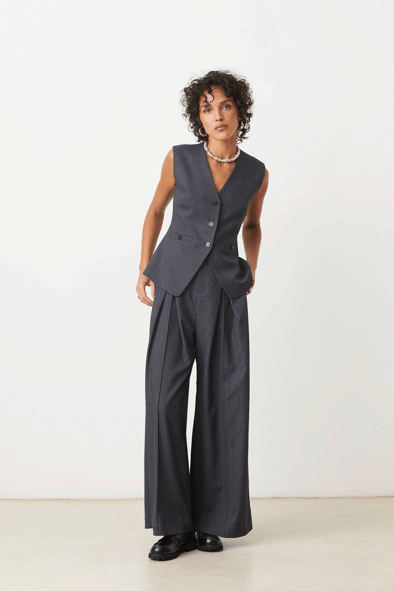Classic Pinstripe Suit Vest