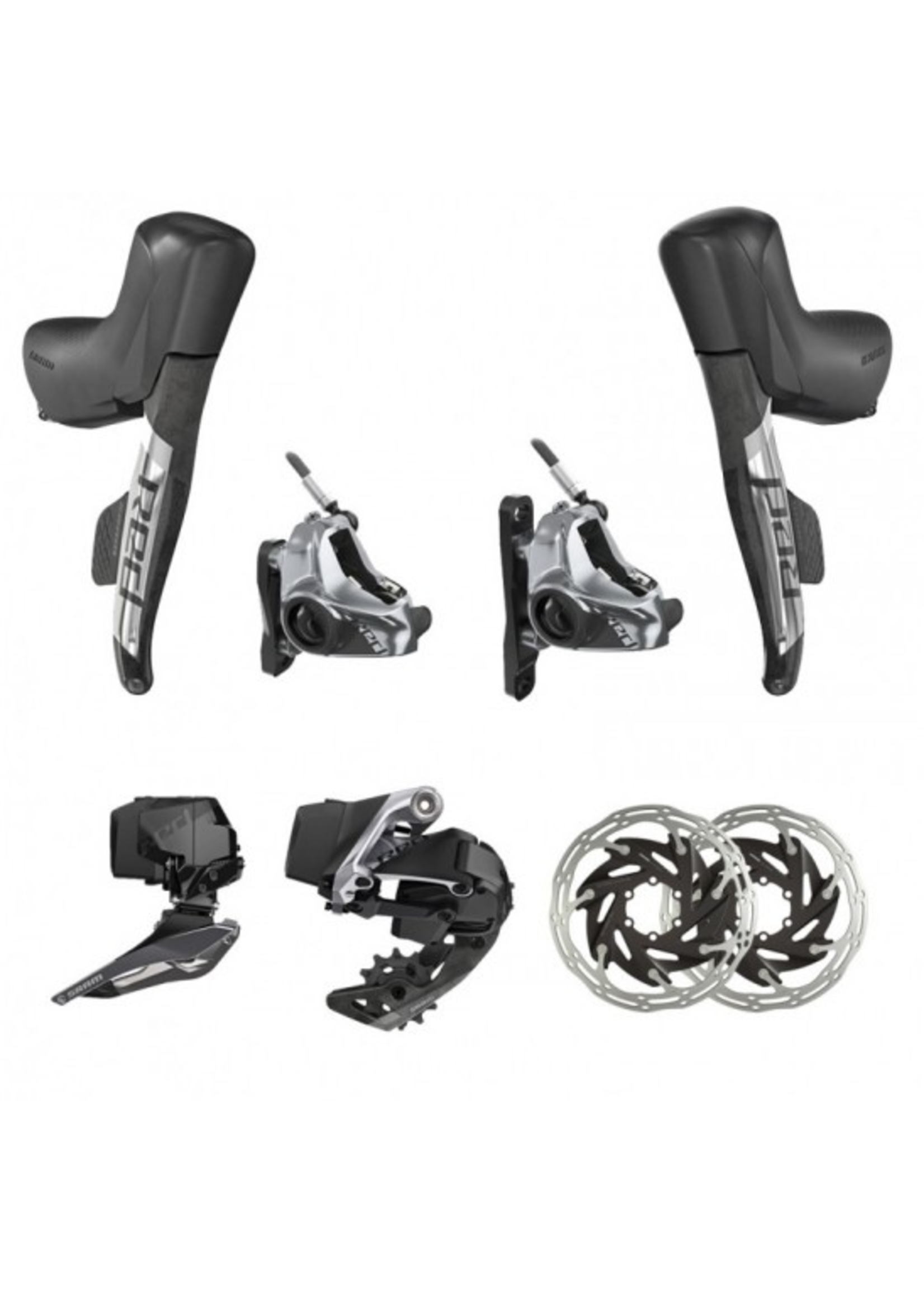 Groupset Sram Red eTap AXS 2x Flat Mount HRD Electronic Brake/Shift Front and Rear 160 Centerlock Calipers Front and Rear Derailleurs D1 - Durango Bikes